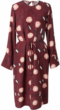 Marimekko Šaty 'LAHJAT UNIKKO'  broskyňová / bordová / vínovo červená / biela