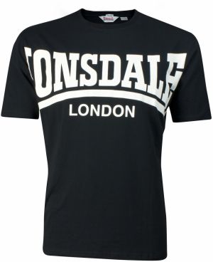 LONSDALE Tričko 'York'  čierna / biela