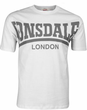 LONSDALE Tričko 'York'  sivá / biela