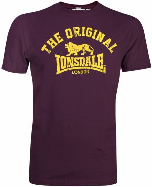 LONSDALE Tričko 'ORIGINAL'  žltá / tmavočervená