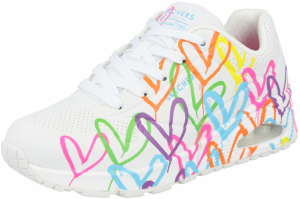 SKECHERS Nízke tenisky 'Uno-Highlight Love'  žltá / tmavooranžová / ružová / biela