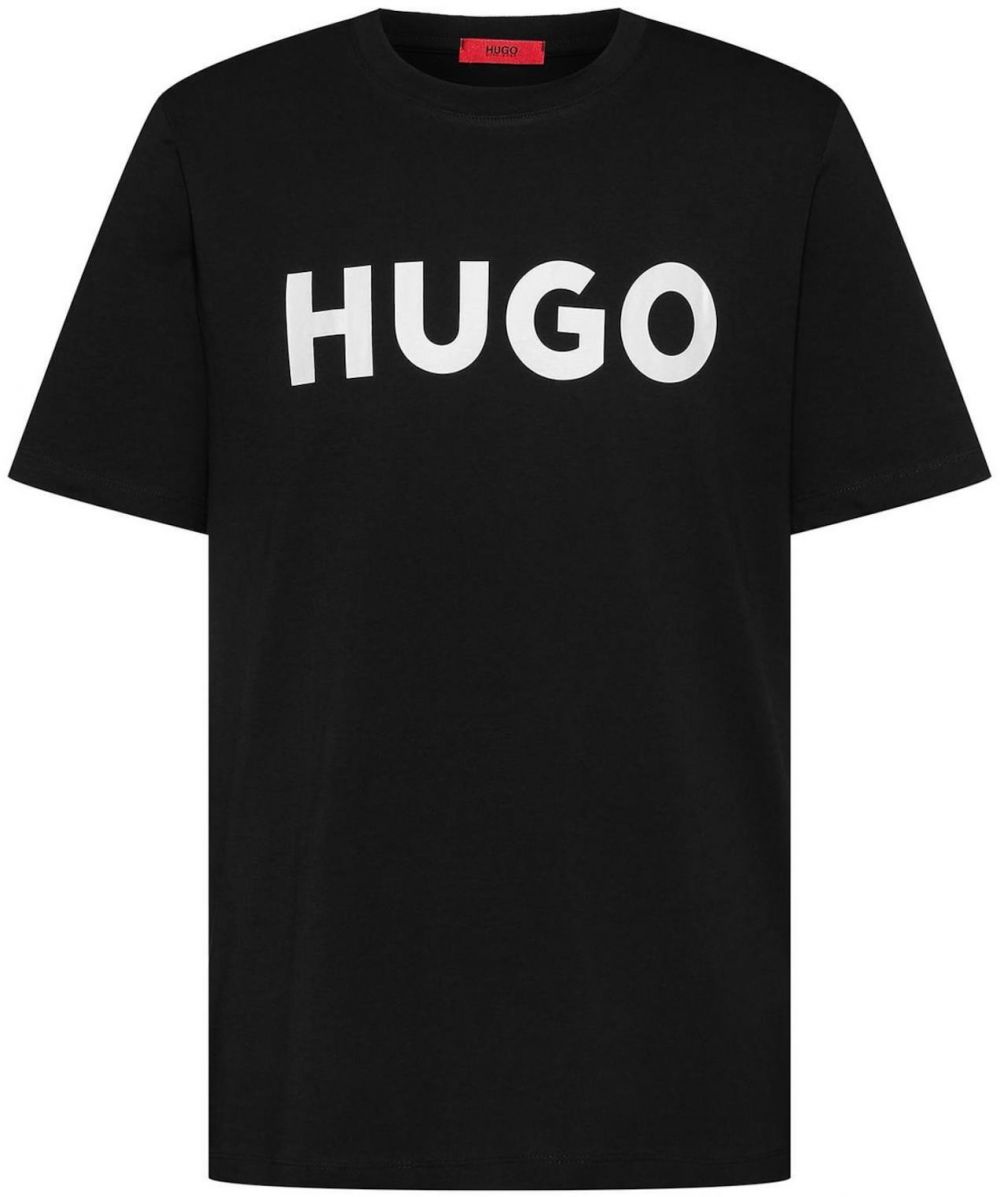 HUGO Tričko 'Dulivio'  čierna / biela