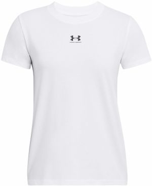 UNDER ARMOUR Funkčné tričko 'Rival'  čierna / biela