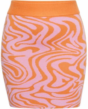 swirly Sukňa  oranžová / ružová