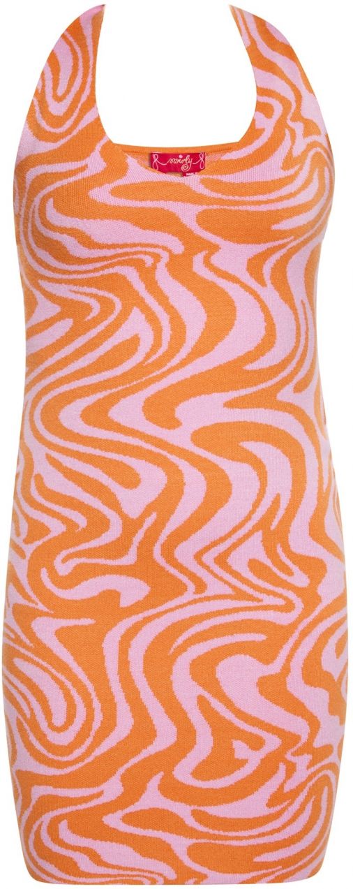 swirly Pletené šaty  oranžová / ružová