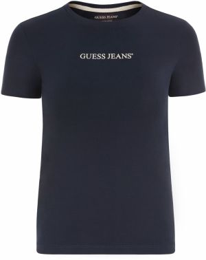 GUESS JEANS Tričko  námornícka modrá / biela