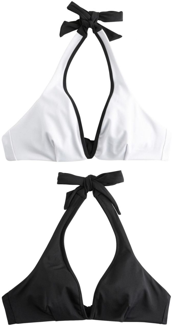 Next Bikinový top  čierna / biela