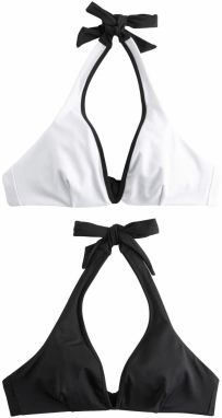 Next Bikinový top  čierna / biela