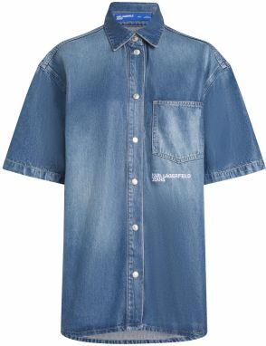 KARL LAGERFELD JEANS Blúzka  modrá / biela