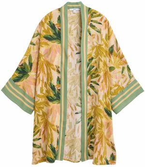 Next Kimono  žltá / zelená