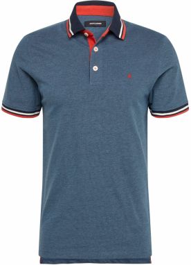 JACK & JONES Tričko 'JJEPaulos'  tmavomodrá / modrá melírovaná / jasne červená / biela