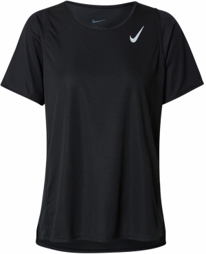 NIKE Funkčné tričko 'Race'  svetlosivá / čierna