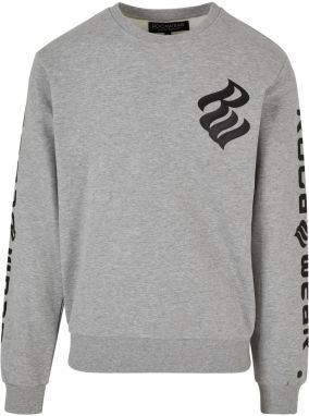 ROCAWEAR Mikina  sivá melírovaná / čierna