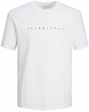 JACK & JONES Tričko 'JJEstar'  námornícka modrá / šedobiela