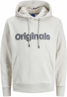 JACK & JONES Mikina 'JORLakewood'  krémová / námornícka modrá / čierna