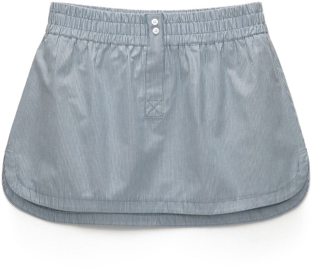 Pull&Bear Sukňa  dymovo modrá / biela