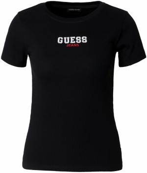 GUESS JEANS Tričko  červená / čierna / biela