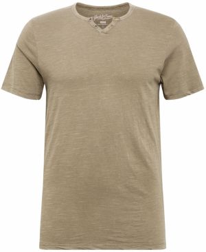 JACK & JONES Tričko 'JJESPLIT'  kaki