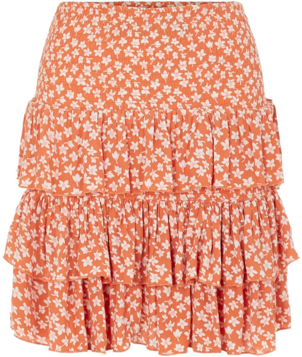 YAS Sukňa 'Lura'  mandarínková / rosé / biela