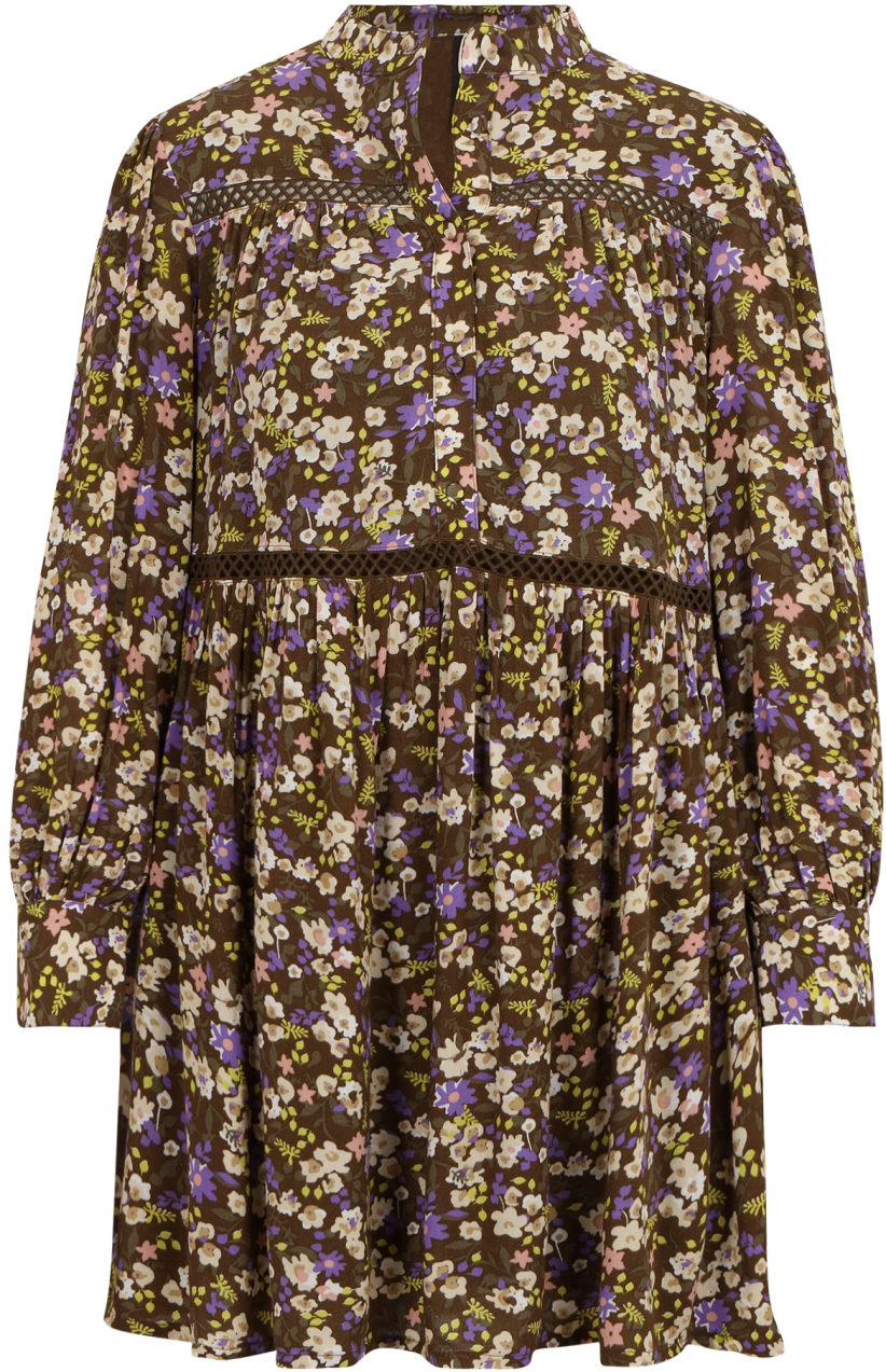 YAS Petite Šaty 'RUBERTA'  krémová / limetková / olivová / fialová