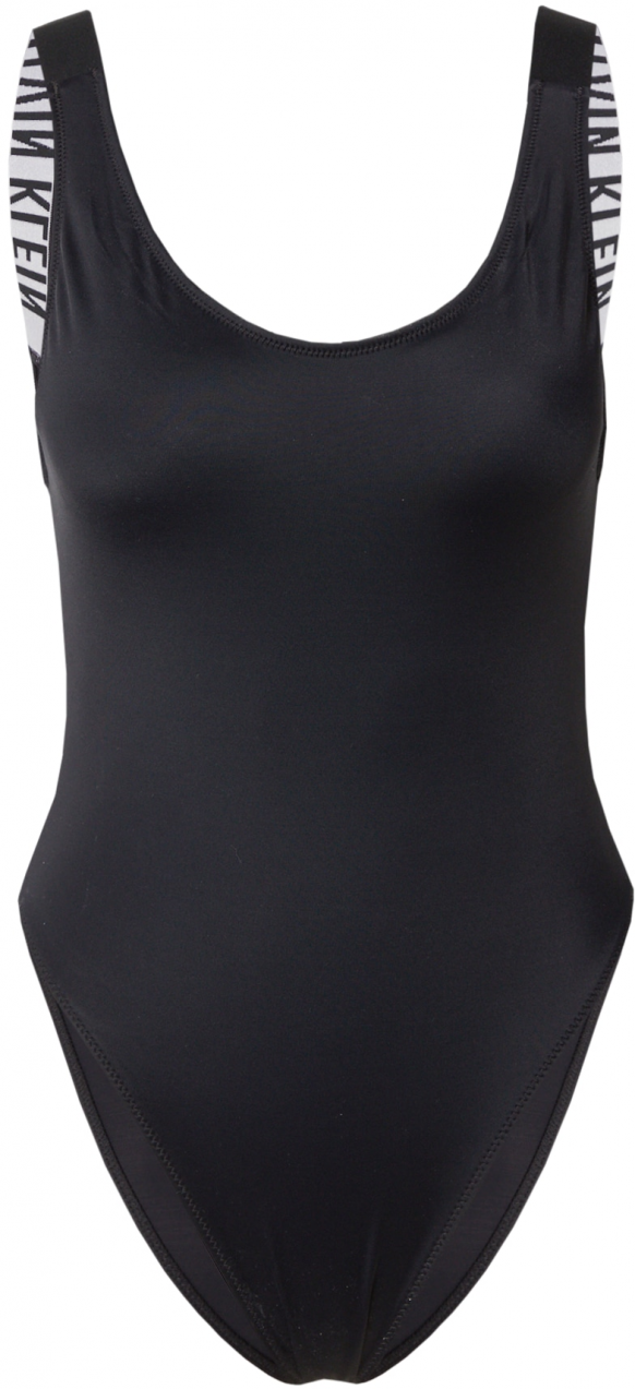 Calvin Klein Swimwear Jednodielne plavky 'Intense Power'  čierna / biela