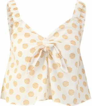 OBJECT Petite Top 'TAYLOR'  karí / pastelovo žltá / šedobiela