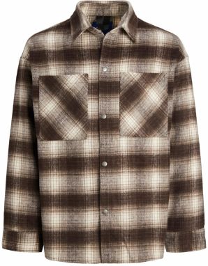 JACK & JONES Prechodná bunda 'JORBane'  krémová / tmavohnedá