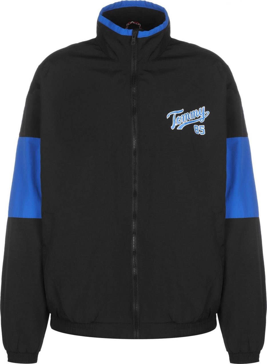 Tommy Jeans Prechodná bunda  modrá / čierna / biela