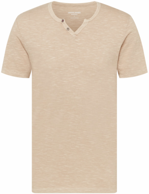 JACK & JONES Tričko 'JJESplit'  piesková