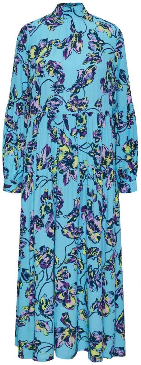 YAS Šaty 'Topaz'  svetlomodrá / žltá / tmavofialová / ružová