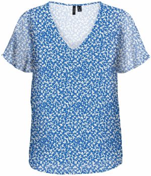 VERO MODA Blúzka 'SMILLA'  modrá / biela