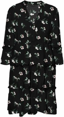 VERO MODA Šaty 'EASY JOY'  smaragdová / púdrová / čierna / biela