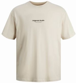 JACK & JONES Tričko 'JORVesterbro'  béžová / čierna