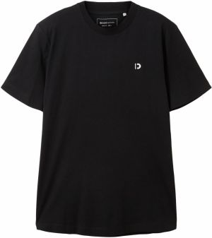 TOM TAILOR DENIM Tričko  čierna / biela