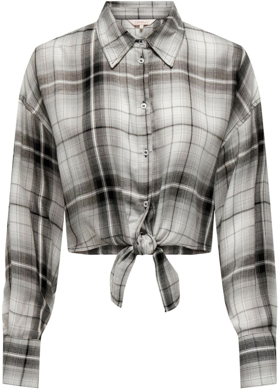 ONLY Blúzka 'RILEY'  svetlosivá / čierna / biela