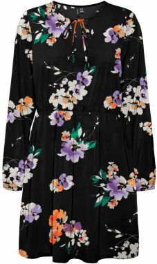 VERO MODA Šaty 'VMShilah Naja'  fialová / oranžová / čierna / biela