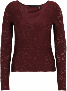 VERO MODA Tričko 'RIVA'  bordová