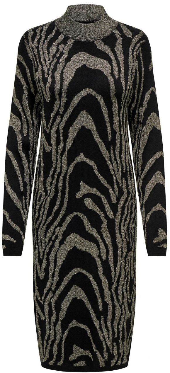 ONLY Pletené šaty 'ONLRikke'  zlatá / čierna