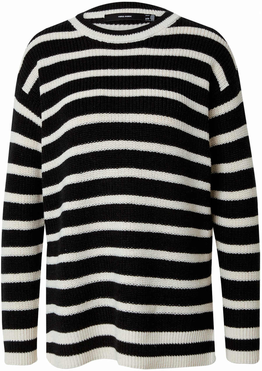VERO MODA Sveter 'VMFABULOUS'  čierna / biela