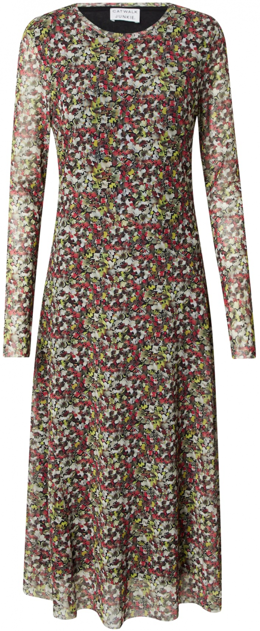 CATWALK JUNKIE Šaty  kiwi / tmavozelená / červená / biela