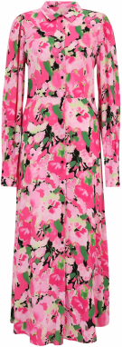 YAS Tall Košeľové šaty 'VIOLO'  zelená / ružová / ružová / čierna