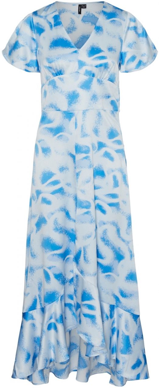 VERO MODA Šaty 'MERLE'  tyrkysová / svetlomodrá / biela