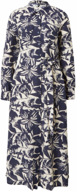 VERO MODA Košeľové šaty 'JOSIE'  béžová / námornícka modrá