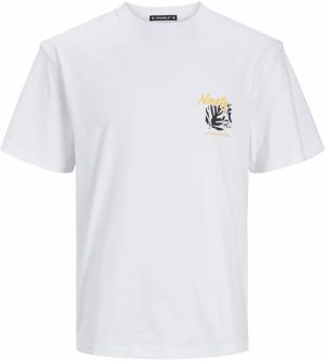JACK & JONES Tričko 'Marbella'  žltá / čierna / biela