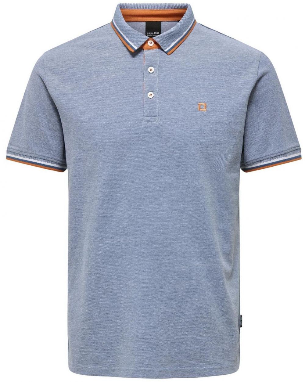Only & Sons Tričko 'Fletcher'  modrá / oranžová / biela