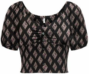 ONLY Blúzka 'NOVA'  ružová / čierna / biela