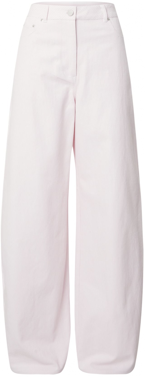 REMAIN Džínsy 'COCOON'  ružová / šedobiela