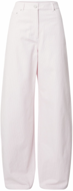 REMAIN Džínsy 'COCOON'  ružová / šedobiela