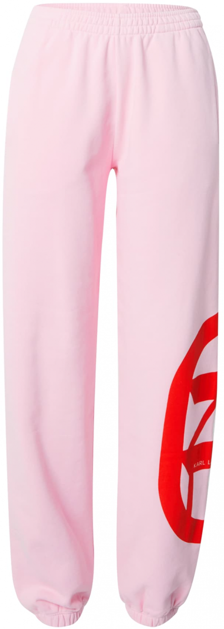 Karl Lagerfeld Nohavice  orgovánová / červená