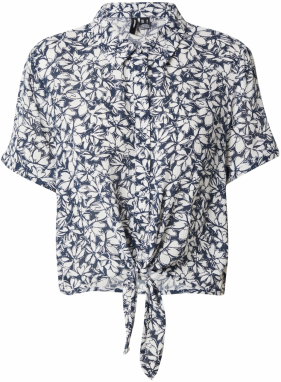 VERO MODA Blúzka 'MENNY'  námornícka modrá / biela